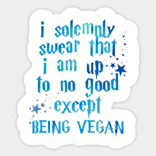 I'm up to no good except being vegan, vegan christmas 2023 gifts Sticker